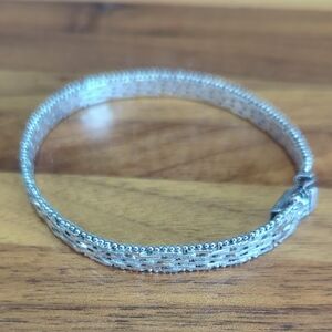 Sterling Silver Made In Italy 925 Woven Look Bracelet